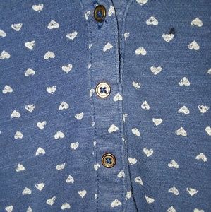 Navy blue heart printed dress